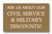 civil service and military discount from Trim Company